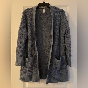 Zenana Outfitters Blue Popcorn Cardigan